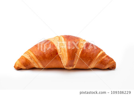 Fresh traditional croissant isolated on white. Fresh traditional croissant isolated on white. 109386229