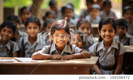 Portrait of Indian School Girl Portrait of Indian School Girl 109386472