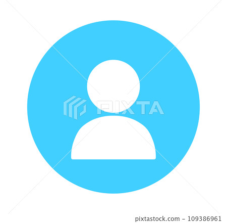 Simple light blue user icon 109386961