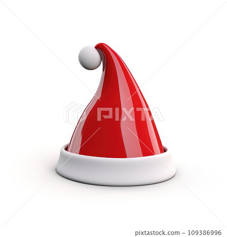 Santa Claus red hat isolated on white background 109386996