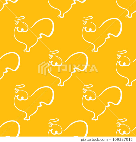 Seamless pattern with roosters illustration in Seamless pattern with roosters illustration in 109387015
