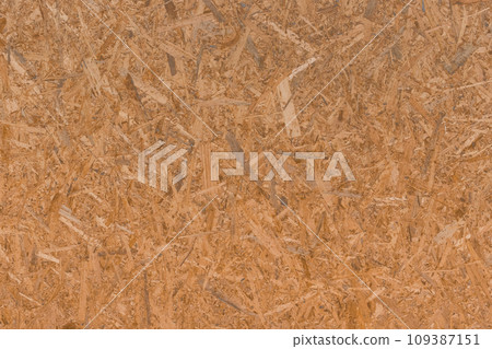 Chipboard brown osb surface pressed wooden pattern texture particleboard background construction material abstract 109387151