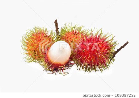 rambutan sweet delicious fruit isolated on white background 109387252