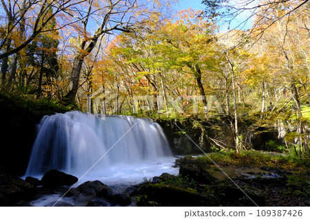 Choshi Otaki and mountain stream of Oirase Gorge, Aomori Prefecture 109387426