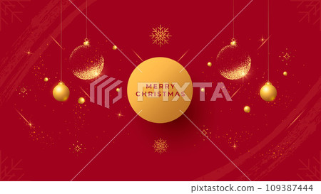 Merry Christmas and Happy New Year background 109387444