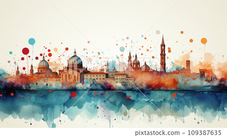 view of Florence, Italy, Ai generated 109387635