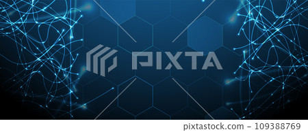 Neural network concept. Connected cells with links. High technology process. Abstract futuristic background. 109388769