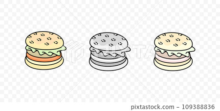 Burger, hamburger, fast food, food, meal, eat and eating, graphic design. Sandwich, eatery, cookery, catering and canteen, vector design and illustration 109388836