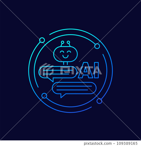 AI chat bot icon, Artificial intelligence AI chat bot icon, Artificial intelligence 109389165