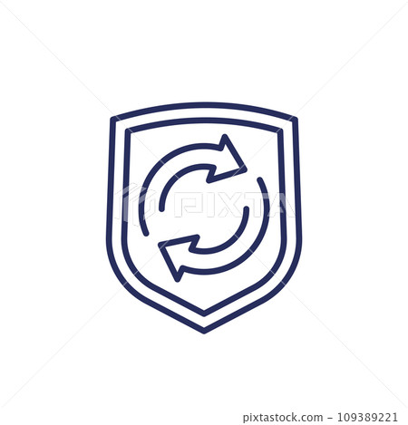 insurance renewal icon, line vector insurance renewal icon, line vector 109389221
