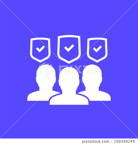 group insurance icon for web, vector 109389249