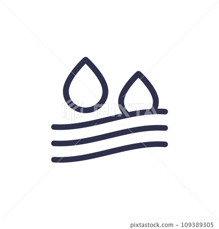 Absorption icon, absorb water line vector Absorption icon, absorb water line vector 109389305