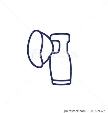 nebulizer icon on white, line vector 109389324
