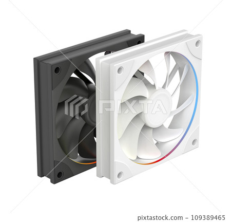 Black and white colored computer case fans 109389465