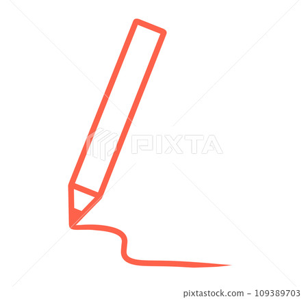 simple red pen and line 109389703