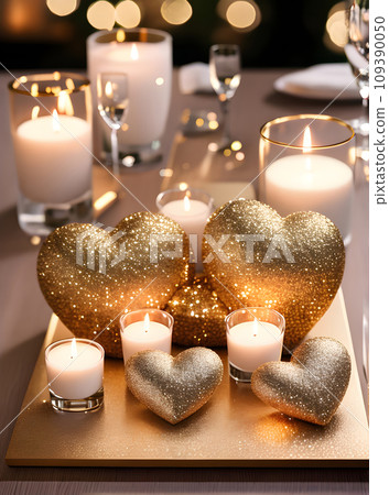 Detailed cozy Valentines atmosphere with high quality. 109390050