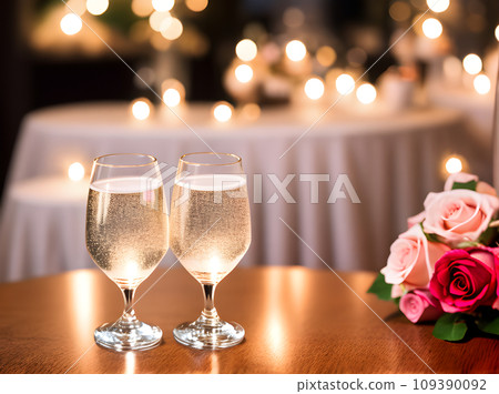 romantic ambiance exquisite decorations captivating ambiance 109390092