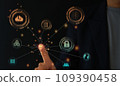 Digital transformation change management, internet of things. new technology bigdata and business process strategy, customer service management, cloud computing, smart industry. Ai technology. 109390458