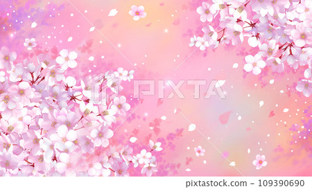 華麗櫻花背景櫻花暴風雪16:9 華麗櫻花背景櫻花暴風雪16:9 109390690