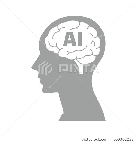 Simple AI/artificial intelligence image 109392235