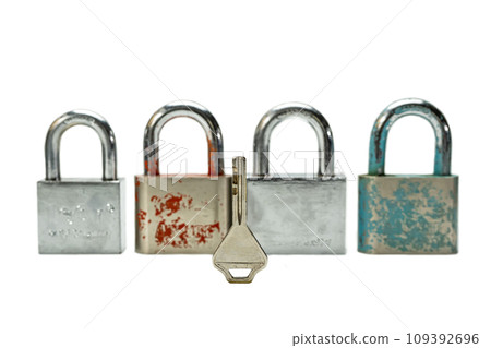 Padlock and keys Padlock and keys 109392696