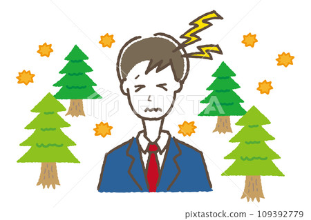 Men suffering from hay fever 109392779