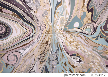 Abstract marble background fluid art painting alcohol ink style with a mix of black, gold colors Beautiful swirl marble background. 109393447