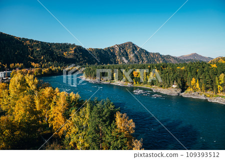 Autumnal Altai from aerial view Autumnal Altai from aerial view 109393512