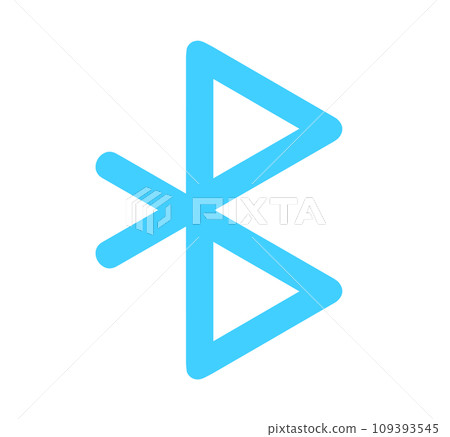 Simple light blue Bluetooth mark 109393545
