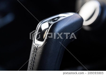 close up of car gear stick selector. Modern Automatic Transmission in Car 109393803