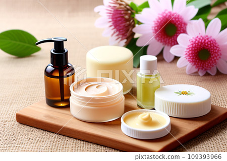 A set of handmade natural cosmetics. 109393966