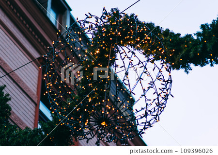 Cityscape of German city Aachen, Christmas market Cityscape of German city Aachen, Christmas market 109396026