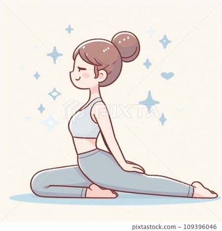 一個女人誰做瑜伽 一個女人誰做瑜伽 109396046