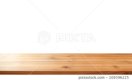 Honey Maple Wooden Table with Morning Light - Ideal for Product Placement, High-Quality Wood Texture, Transparent Background, Perfect for Mockups, Ai generative 109396225