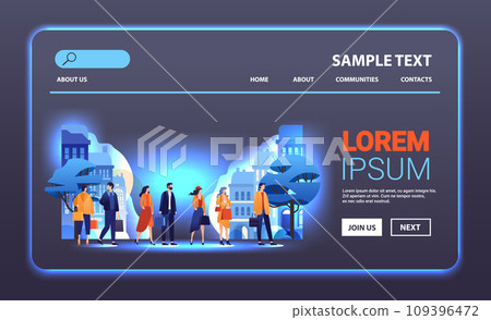 casual people walking outdoor with shopping bags season big sale special offer promotion discount cityscape background 109396472