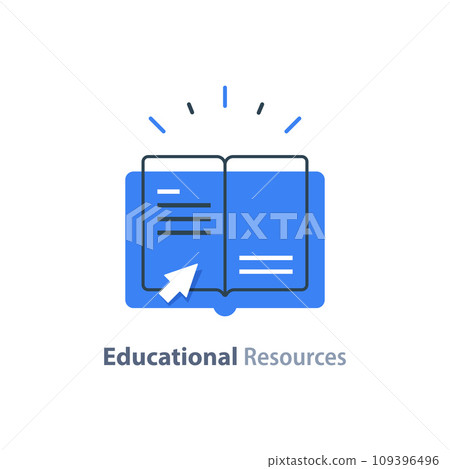 Internet education concept, e-learning resources, distant online courses Internet education concept, e-learning resources, distant online courses 109396496