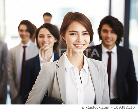 業務團隊微笑的女人 業務團隊微笑的女人 109398130