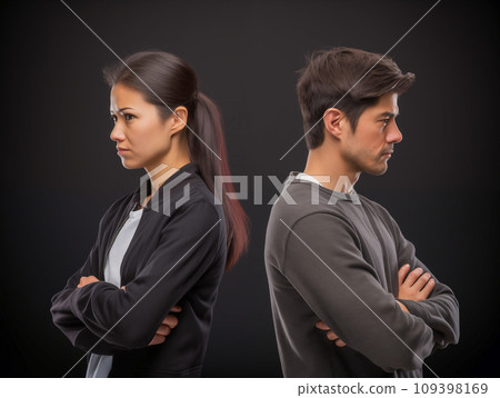 Men and women fighting 109398169