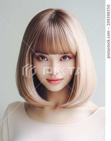 Bob hair model (specialized in hair texture) 109398350