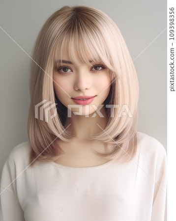 鮑伯頭髮模型(專門研究頭髮紋理) 鮑伯頭髮模型(專門研究頭髮紋理) 109398356