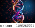 Dna molecule on dark background, biochemistry, biotechnology, science 109398551