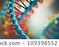 Dna molecule on dark background, biochemistry, biotechnology, science 109398552