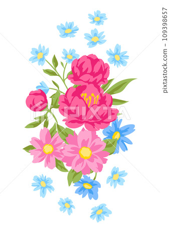 Background with pretty flowers. Beautiful decorative natural plants and leaves. Background with pretty flowers. Beautiful decorative natural plants and leaves. 109398657