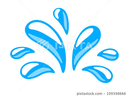 Water drops illustration. Aqua or liquid in motion. Water drops illustration. Aqua or liquid in motion. 109398666