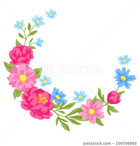 Background with pretty flowers. Beautiful decorative natural plants and leaves. Background with pretty flowers. Beautiful decorative natural plants and leaves. 109398668