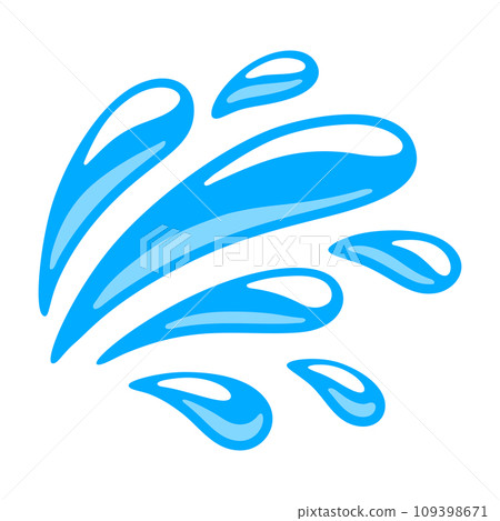 Water drops illustration. Aqua or liquid in motion. Water drops illustration. Aqua or liquid in motion. 109398671