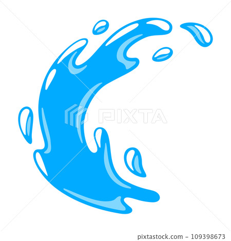 Water splash illustration. Aqua or liquid in motion. Water splash illustration. Aqua or liquid in motion. 109398673