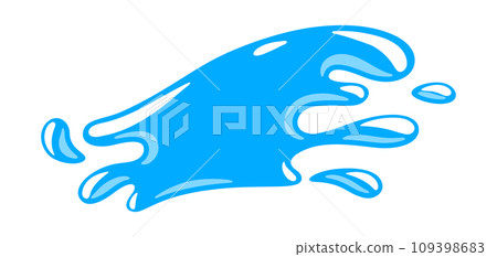 Water splash illustration. Aqua or liquid in motion. Water splash illustration. Aqua or liquid in motion. 109398683