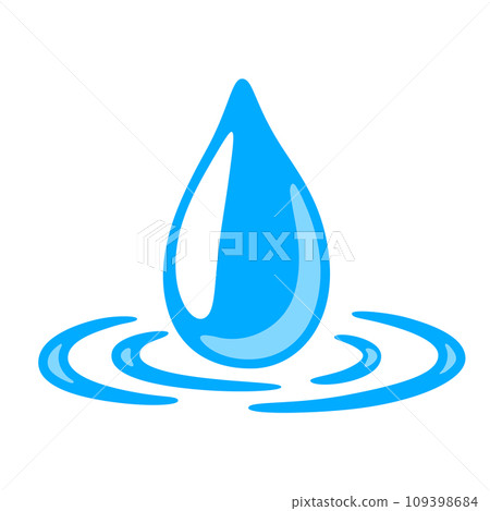 Water drop illustration. Aqua or liquid in motion. Water drop illustration. Aqua or liquid in motion. 109398684