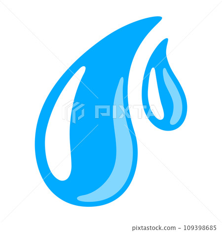 Water drops illustration. Aqua or liquid in motion. 109398685
